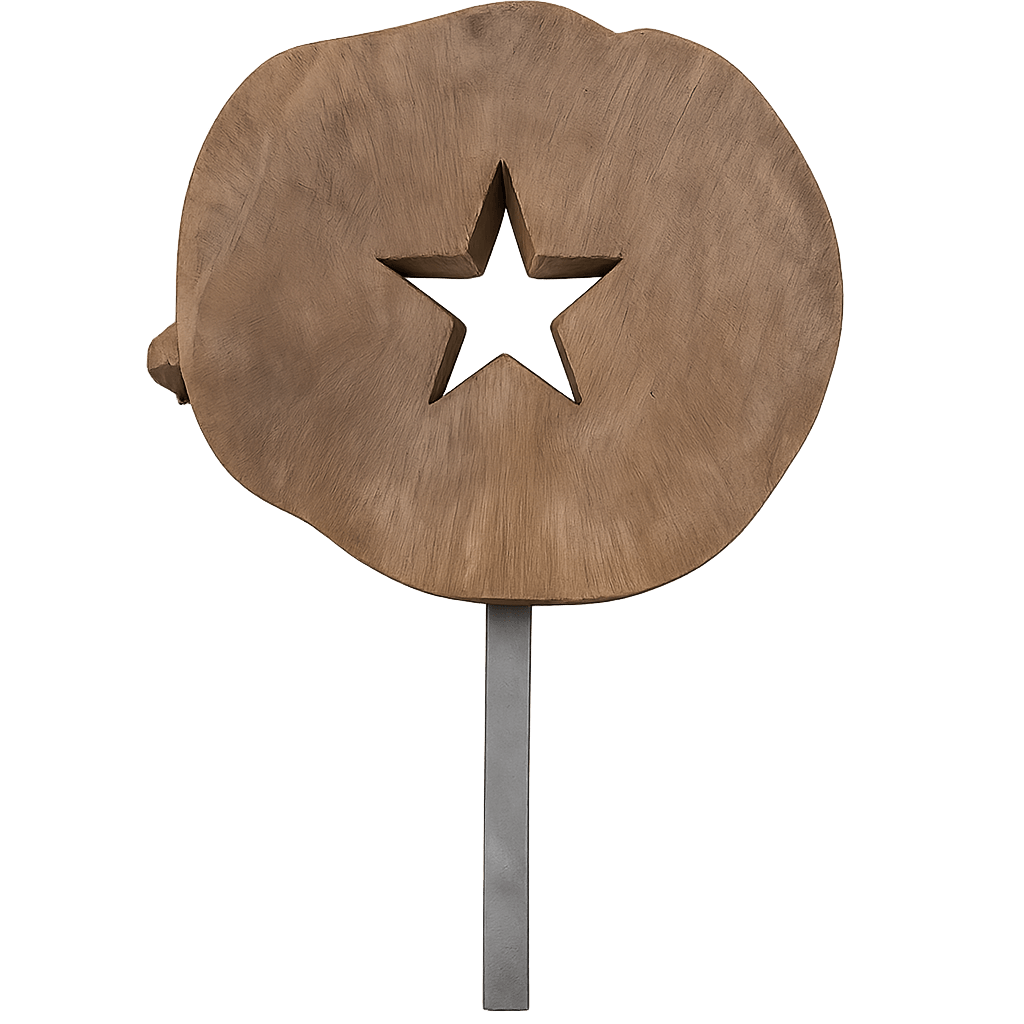 Baumscheibe mit Stern-Ausschnitt