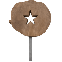 Baumscheibe mit Stern-Ausschnitt