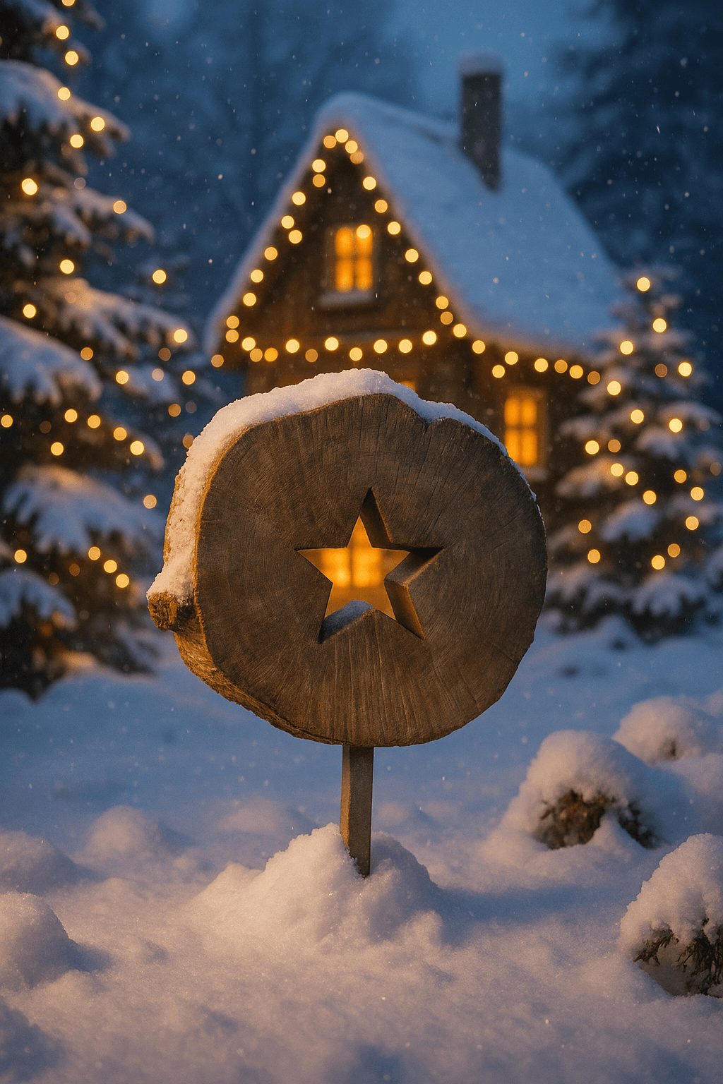 Baumscheibe mit Stern-Ausschnitt