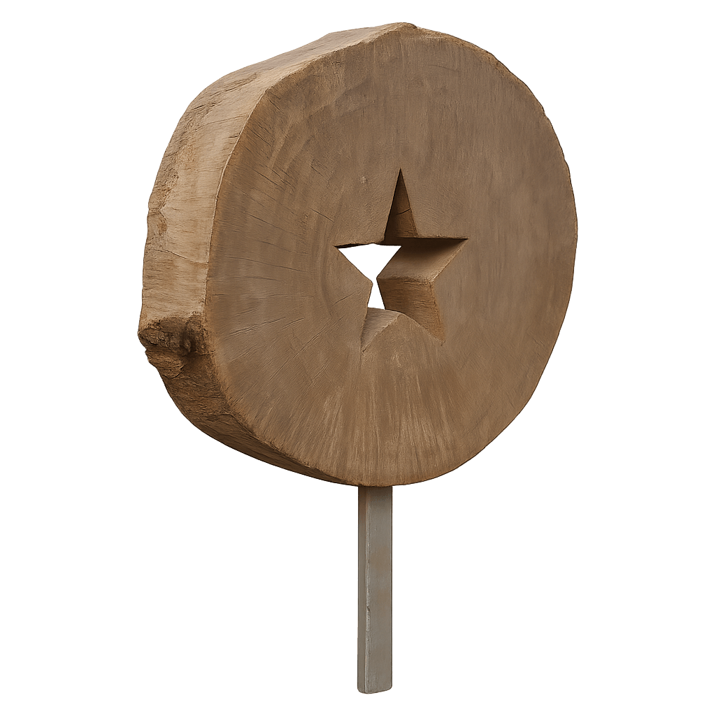 Baumscheibe mit Stern-Ausschnitt
