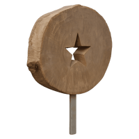 Baumscheibe mit Stern-Ausschnitt