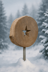 Baumscheibe mit Stern-Ausschnitt