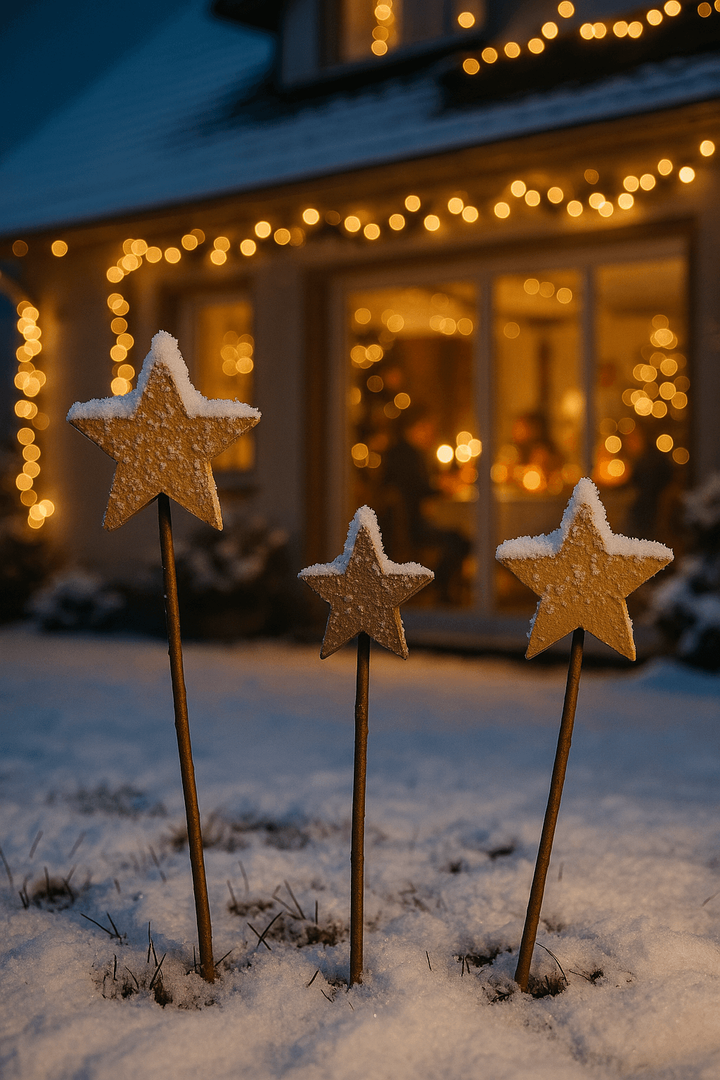 Kleine Weihnachtssterne im 3er-Pack